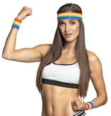 Zweetband Set Regenboog