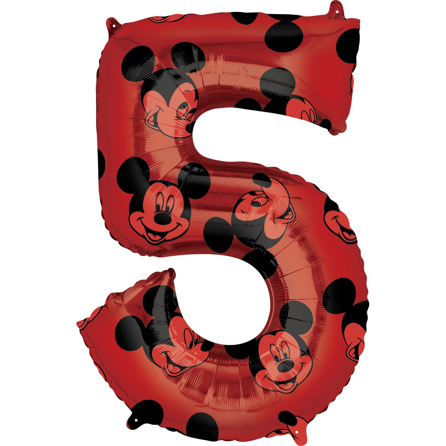 Folieballon Cijfer 5 Mickey Mouse Rood (66cm) afbeelding