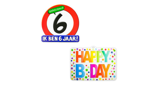 Schild - Bord 6 Jaar