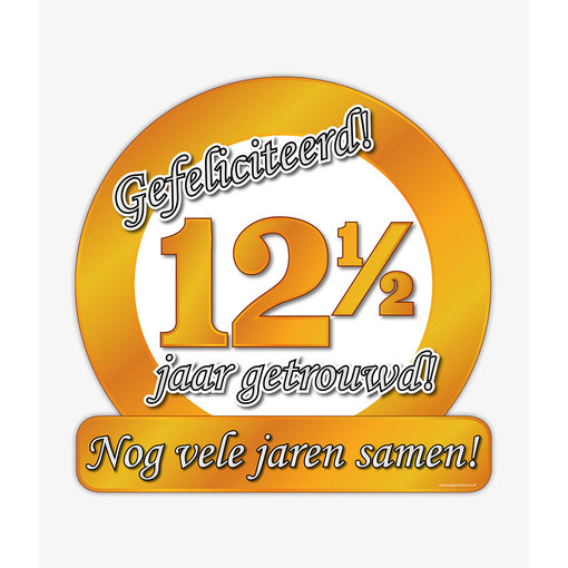 Huldeschild 12,5 Jaar Brons Getrouwd