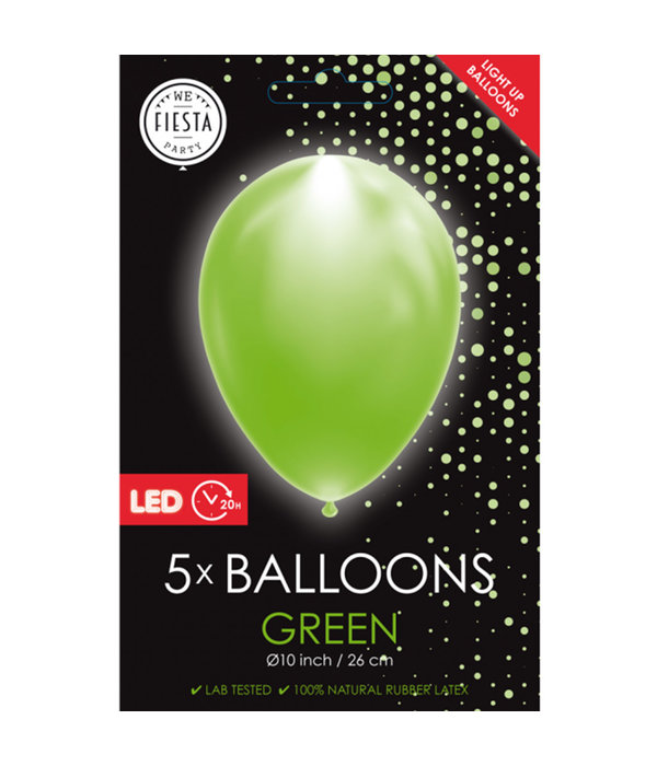 LED Ballonnen Groen (5st)