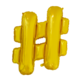 Folieballon Hashtag Goud 41cm