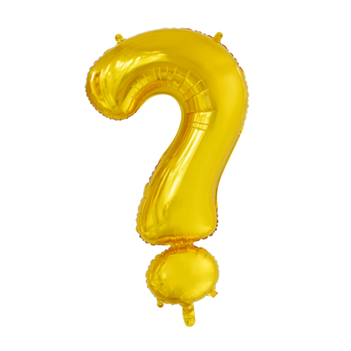 Folieballon Vraagteken Goud 41cm