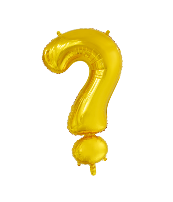Folieballon Vraagteken Goud 41cm