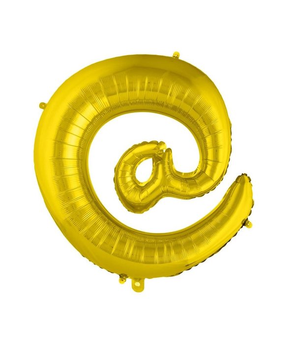 Folieballon Apenstaartje Goud 100cm