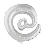 Folieballon Apenstaartje Zilver 100cm