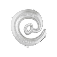 Folieballon Apenstaartje Zilver 100cm