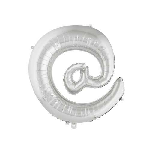Folieballon Apenstaartje Zilver 100cm