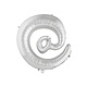 Folieballon Apenstaartje Zilver 100cm