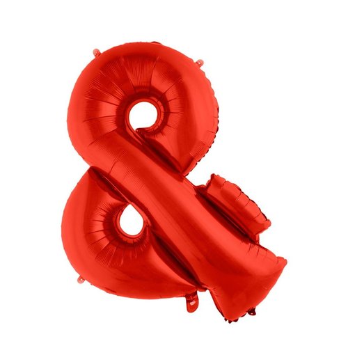 Folieballon '&' Teken Rood 100cm