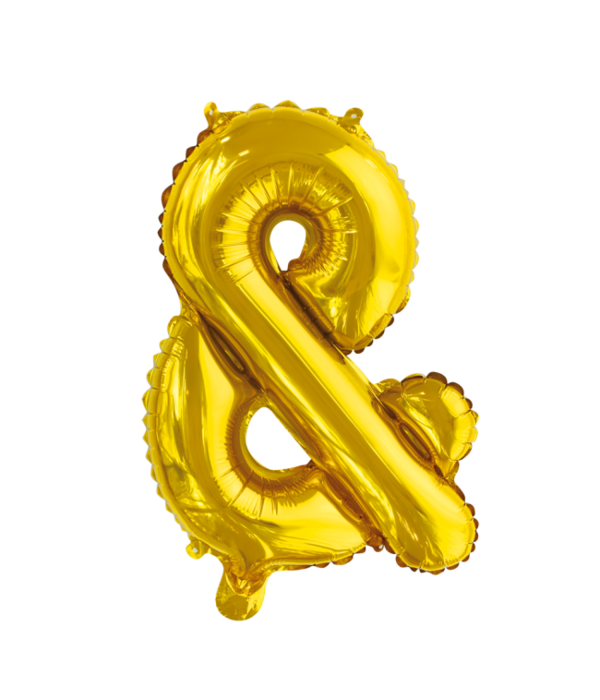 Folieballon '&' Teken Goud 41cm
