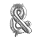 Folieballon '&' Teken Zilver 41cm