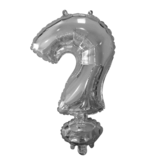 Folieballon Vraagteken Zilver 41cm