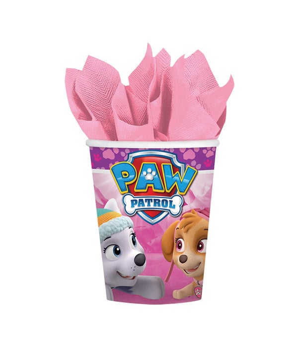 Feestbekers Paw Patrol Roze (8st)