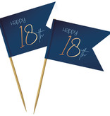 Prikkers 18 Jaar Elegant True Blue (36st)