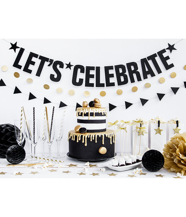 Gouden Sterren Glitter Decoratie (8st)