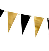 Mini Vlaggenlijn Goud/Zwart (2,15m)