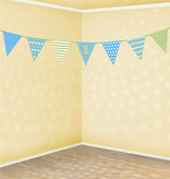 Vlaggenlijn 1 Jaar Blauw/Groen (1,35m)