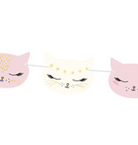 Feestslinger Katten Roze/Wit (1,4m)