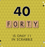 Verjaardagskaart 40 Jaar Scrabble