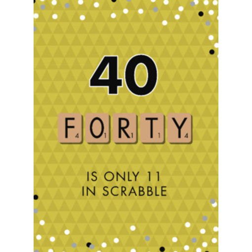 Verjaardagskaart 40 Jaar Scrabble