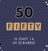 Verjaardagskaart 50 Jaar Scrabble