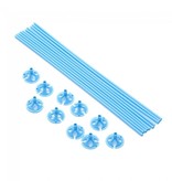 Ballonstokjes met Houders Lichtblauw (10st)