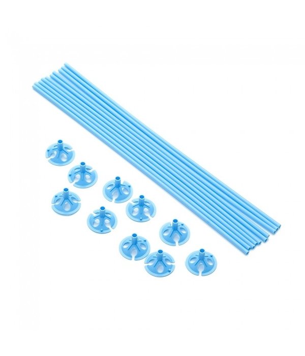 Ballonstokjes met Houders Lichtblauw (10st)