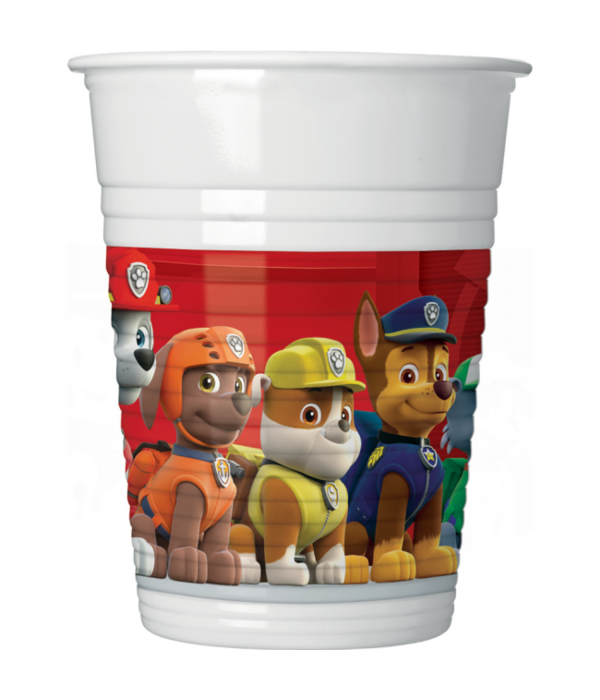 Feestbekers Paw Patrol Rood (8st)