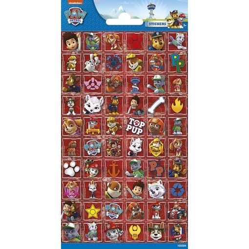Paw Patrol Stickervel Rood
