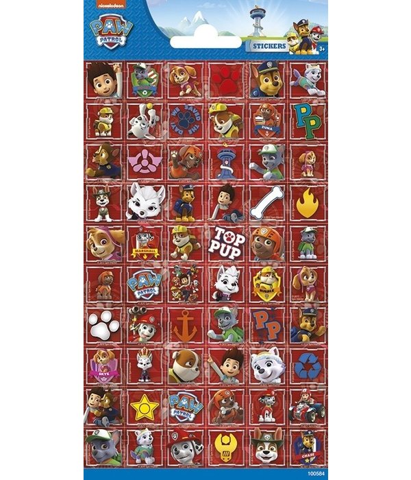 Paw Patrol Stickervel Rood