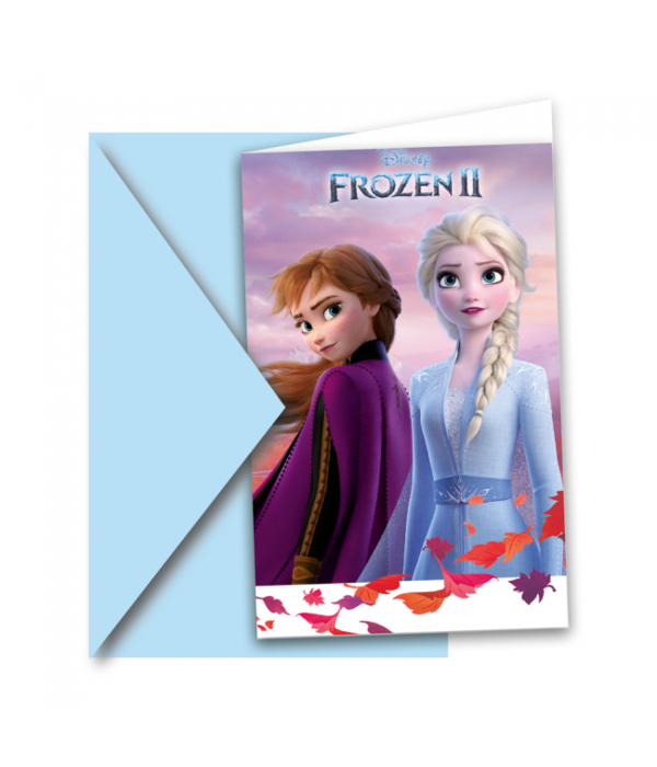 Uitnodigingen Frozen II (6st)
