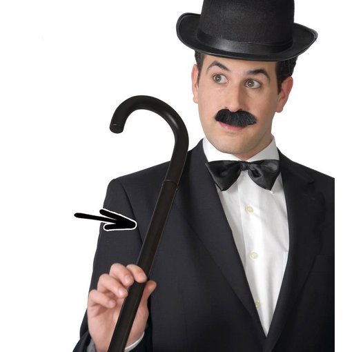 Wandelstok zwart 80 cm