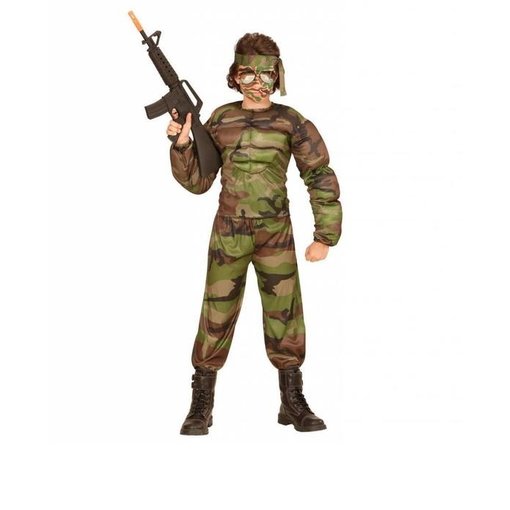 Gespierde super soldaten kostuum kind