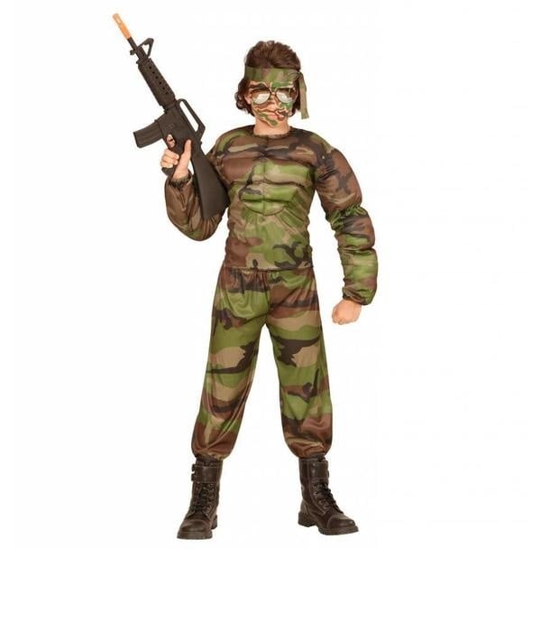 Gespierde super soldaten kostuum kind afbeelding