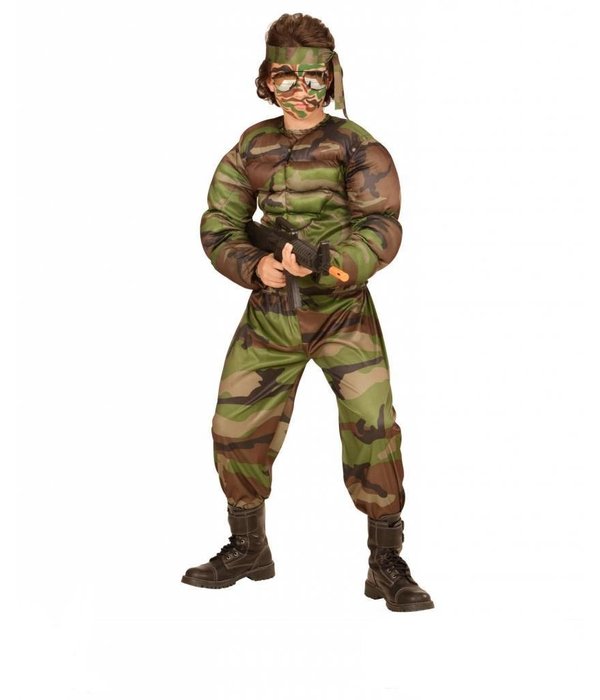 Gespierde super soldaten kostuum kind