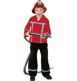 Brandweer kostuum kind rood/zwart
