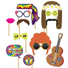 Photo booth set Hippie 12 stuks