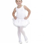 Tutu satijn met tule wit kind 4 lagen