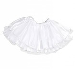 Tutu satijn met tule wit kind 4 lagen