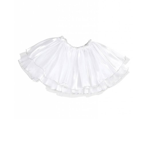 Tutu satijn met tule wit kind 4 lagen