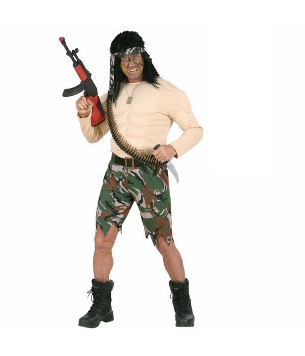 Gespierde Soldaat Rambo kostuum