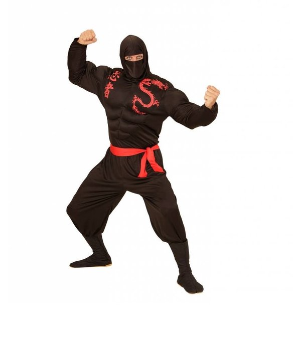 Super Ninja heren kostuum gespierd
