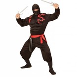 Super Ninja heren kostuum gespierd