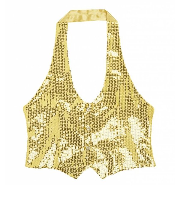 Gouden Glitter Gilet Dames