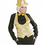 Gouden Glitter Gilet Dames
