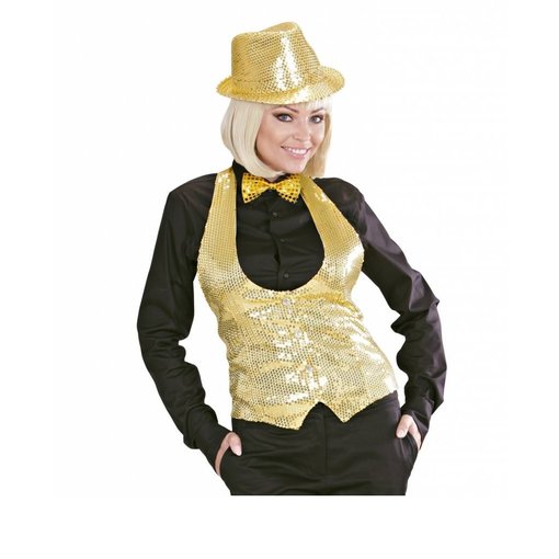 Gouden Glitter Gilet Dames