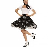 Rock and Roll rokje met sjaaltje zwart