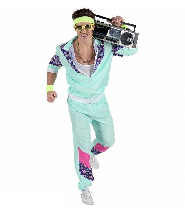 Mintgroen Trainingspak Man Kostuum