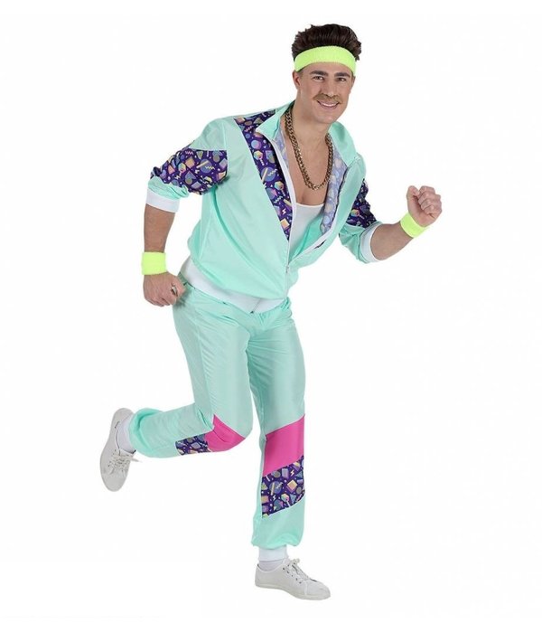 Mintgroen Trainingspak Man Kostuum